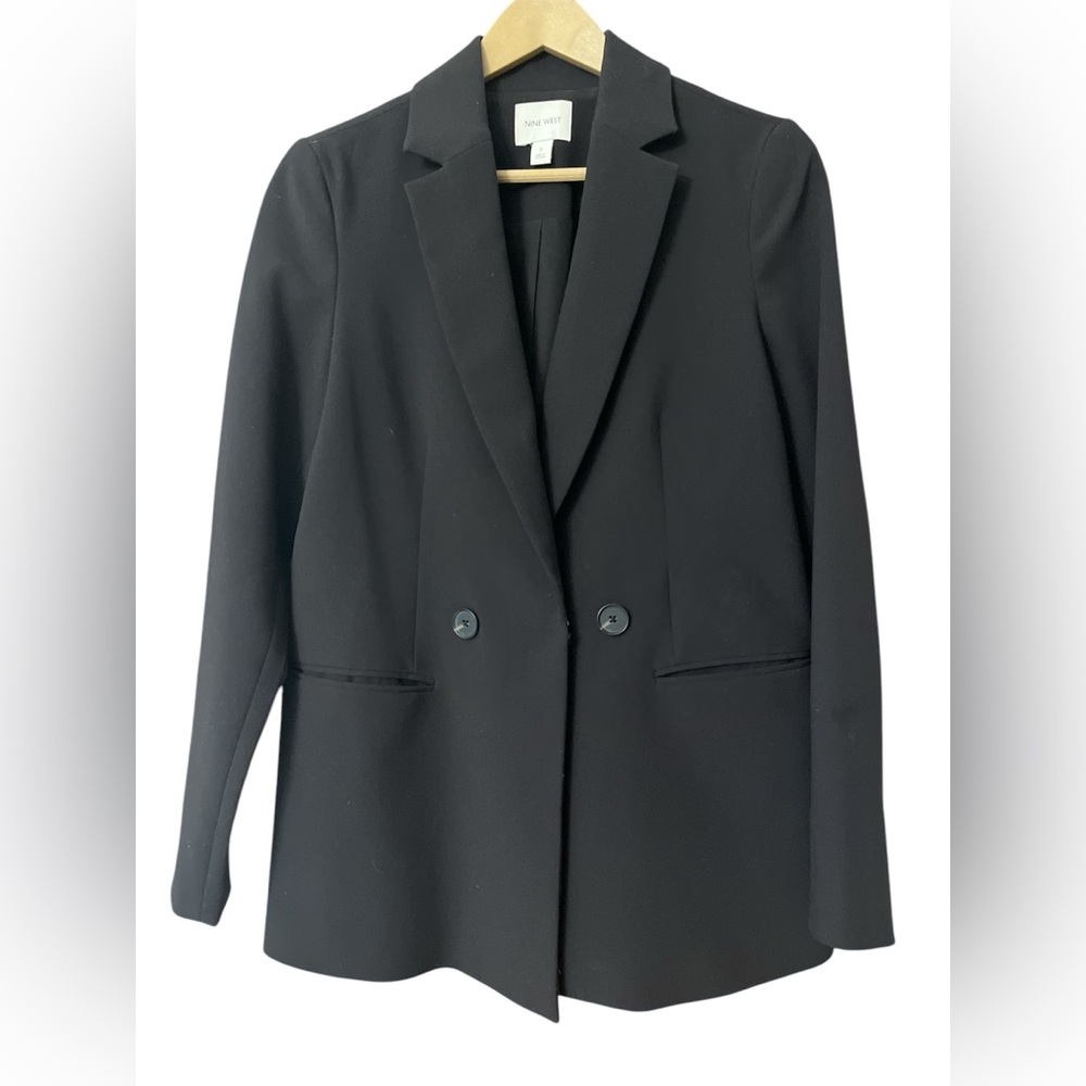 Nine West | Double-Breasted black boyfriend oversized blazer